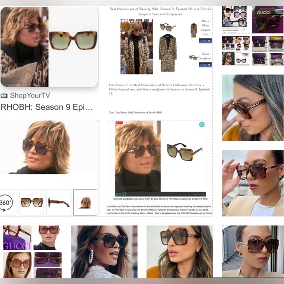 GUCCI CLASSIC BLACK RHINESTONE GUCCI ON TEMPLES SUNGLASSES , SEEN ON CELEBS - Picture 3 of 16